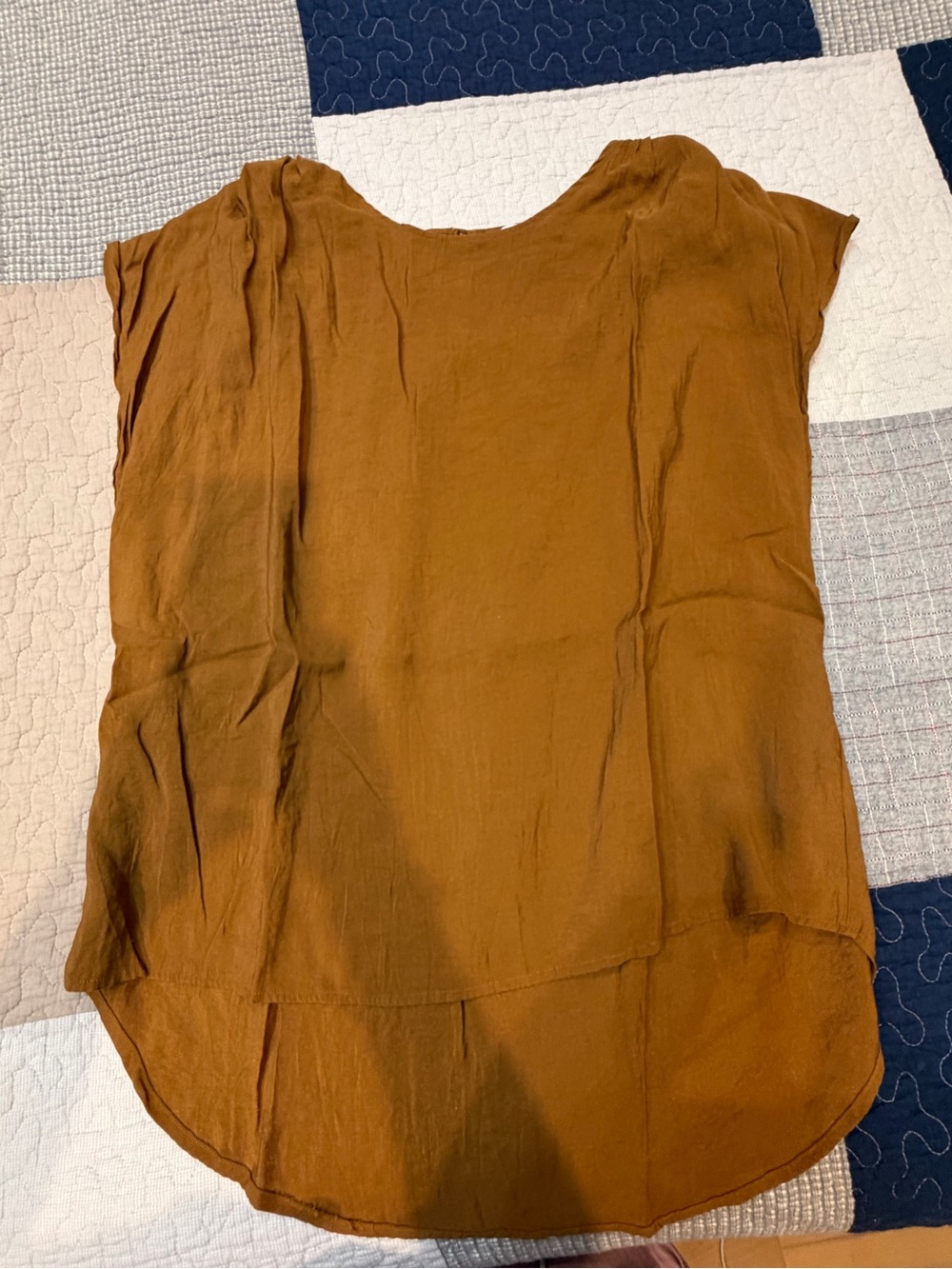 Women’s Short Sleeve Tunic Top in Rust